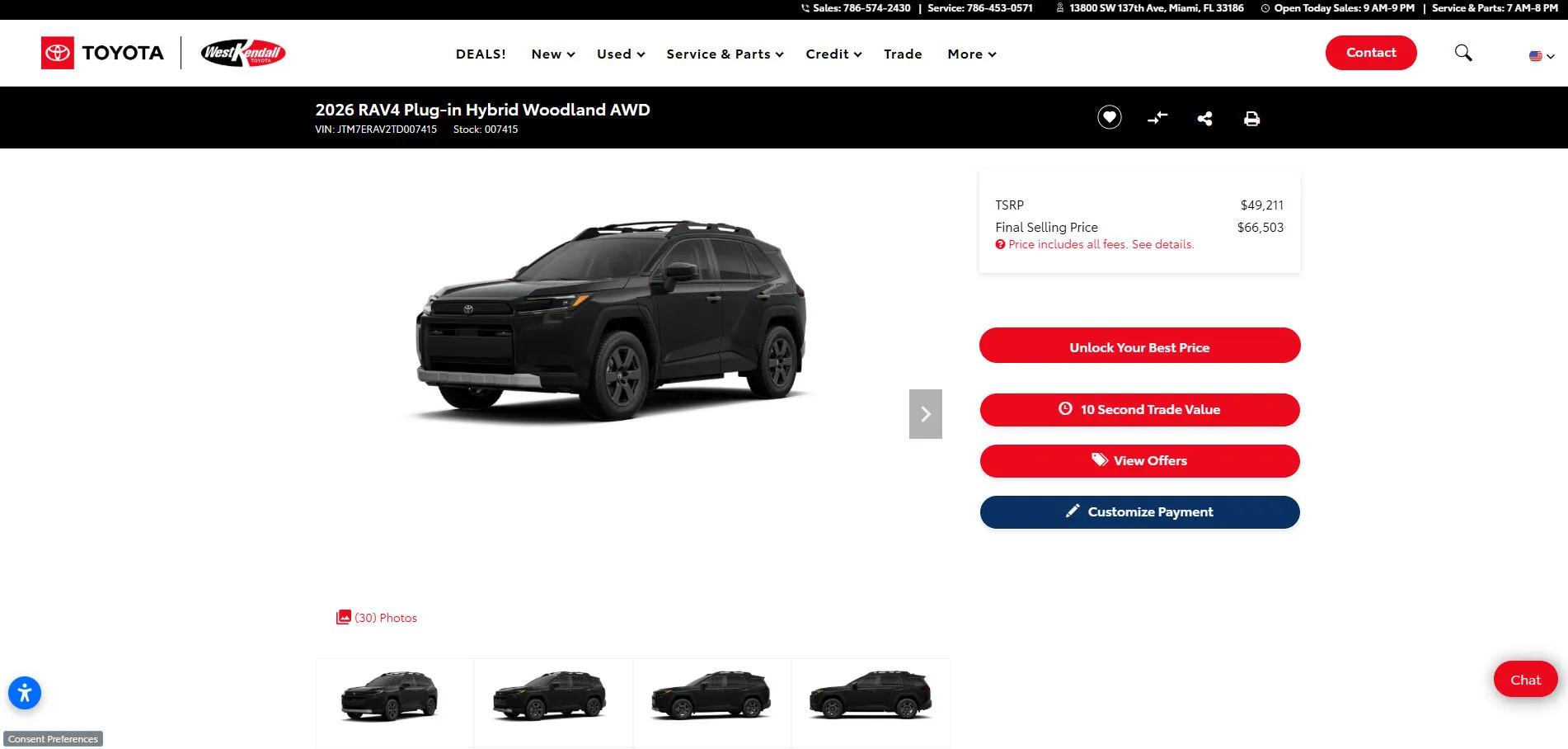 Toyota RAV4 Hybrid dealer markups